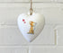 Chihuahua Fawn Ceramic Heart Bauble